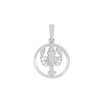 Rhod. silver pendant Cancer 12mm