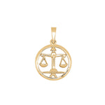 Siersbøl 8ct. pendant Libra 12mm