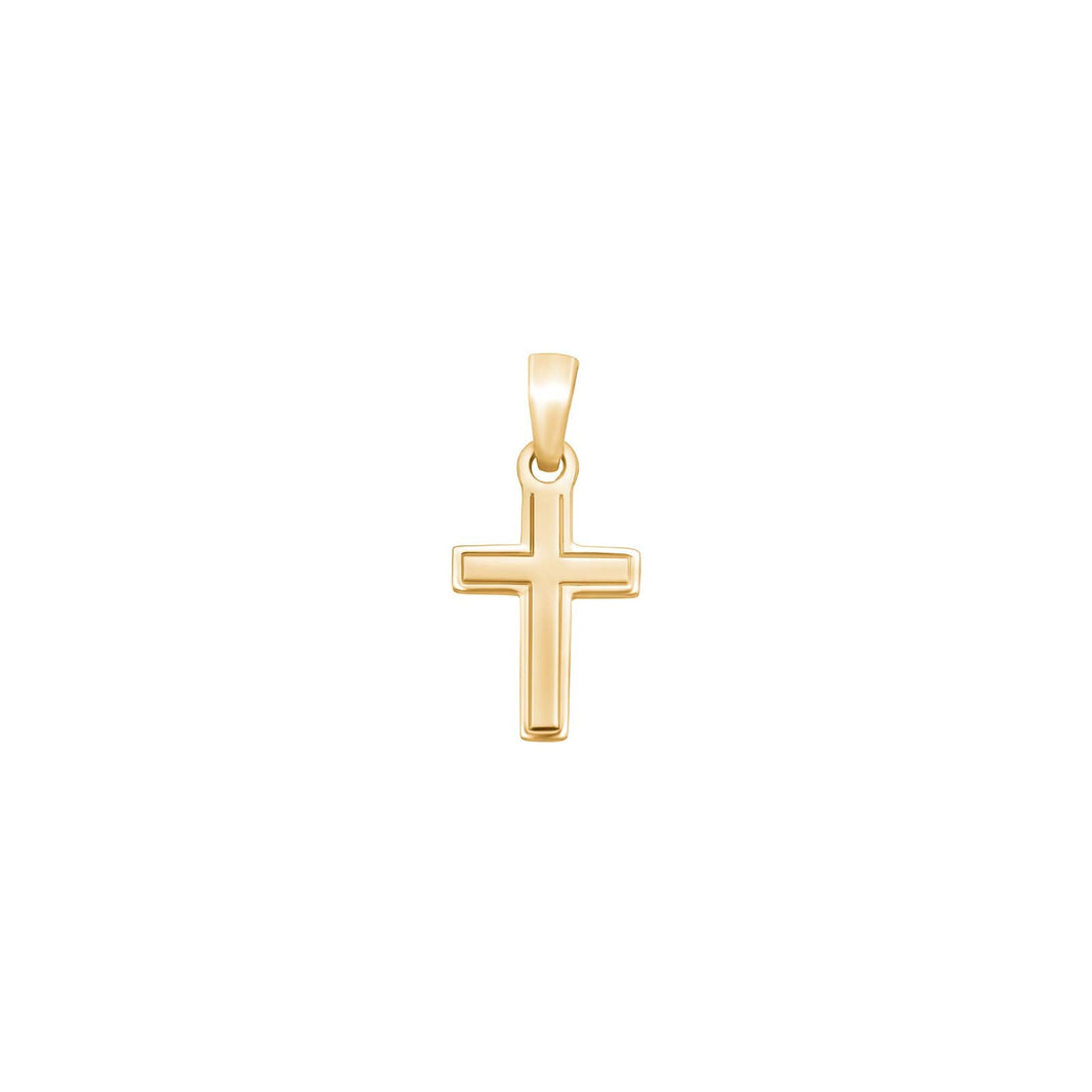 Siersbøl silver goldp. pendant/charm cross 16mm