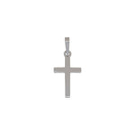 Siersbøl silver rhodium-plated pendant cross 23mm