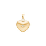 Siersbøl 14kt. Gold Herz m. Dia. 0.015ct TWSI
