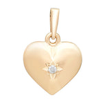 Siersbøl 14ct. heart with dia. 0.015ct TWSI