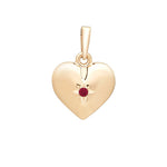 Siersbøl 14ct. heart with ruby