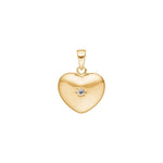 Siersbøl 14kt. Gold Herz m. Saphir