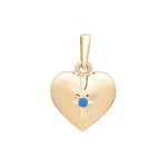 Siersbøl 14ct. heart with sapphire