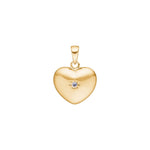 Siersbøl 14ct. heart with sapphire