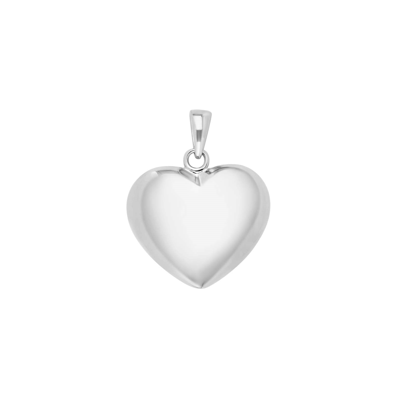 Siersbøl silver rhodium-plated pendant heart 18mm