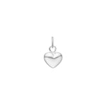 Siersbøl silver rhod. pendant/charm heart 9mm