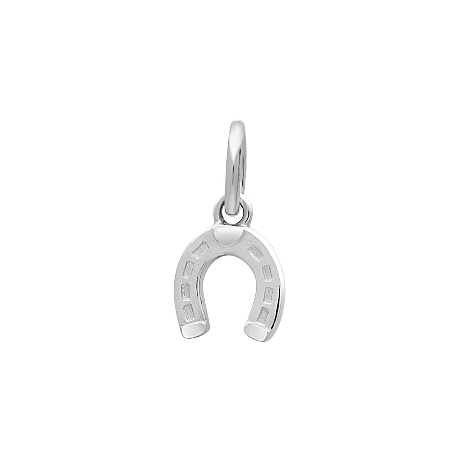 Siersbøl silver rhod. pendant/charm horseshoe 6mm