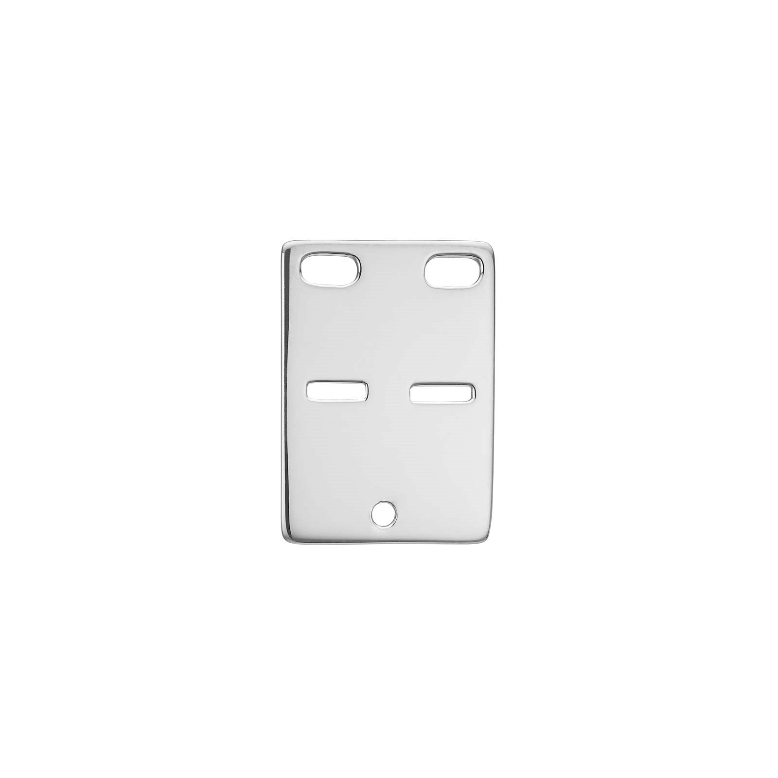 Siersbøl silver rhod. ID plate 20x14mm