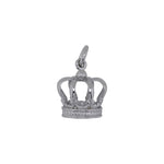 Siersbøl silver rhod. pendant/charm crown 9mm