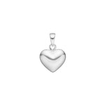 Siersbøl silver rhodium-plated pendant heart 13mm