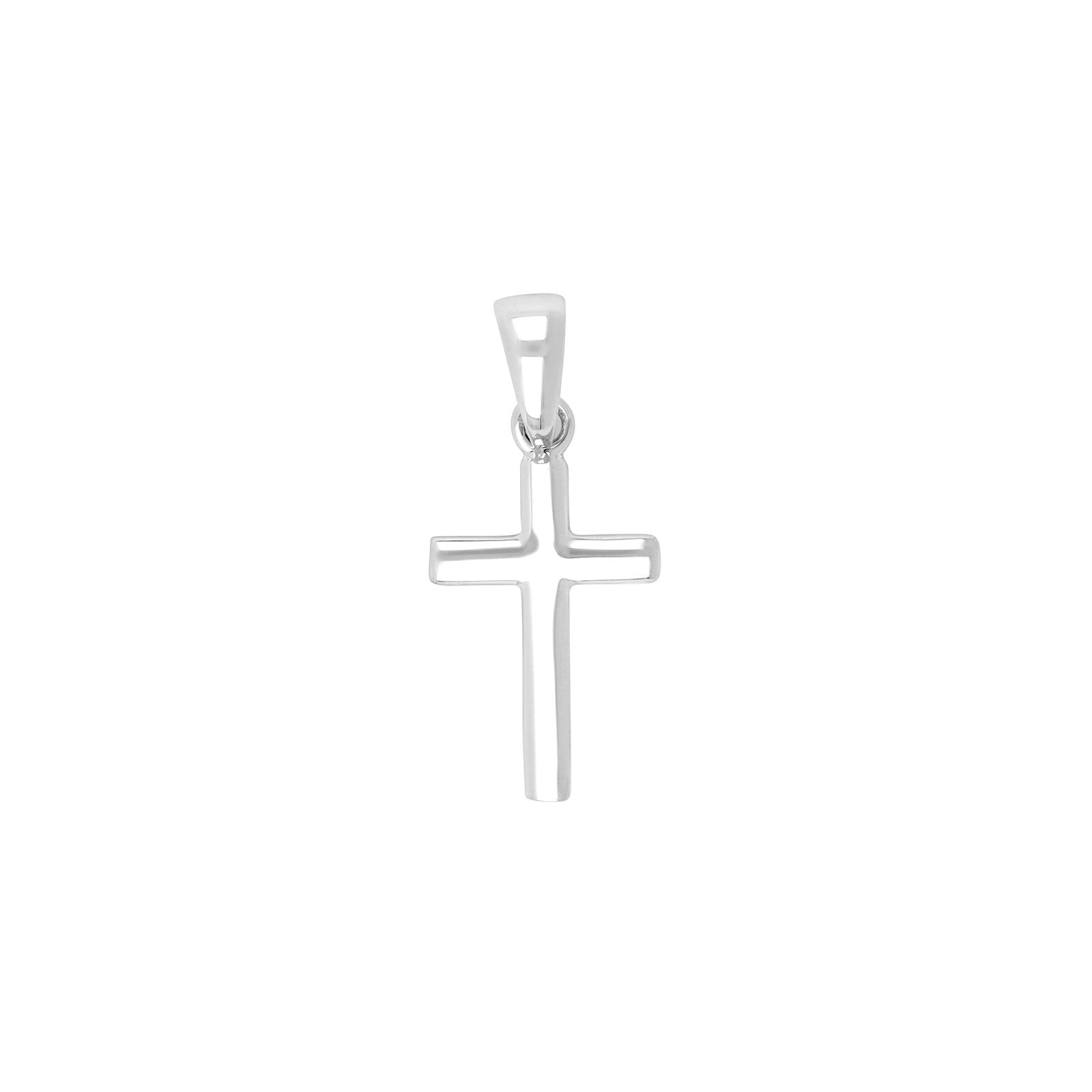 Siersbøl silver rhodium-plated pendant cross 16mm