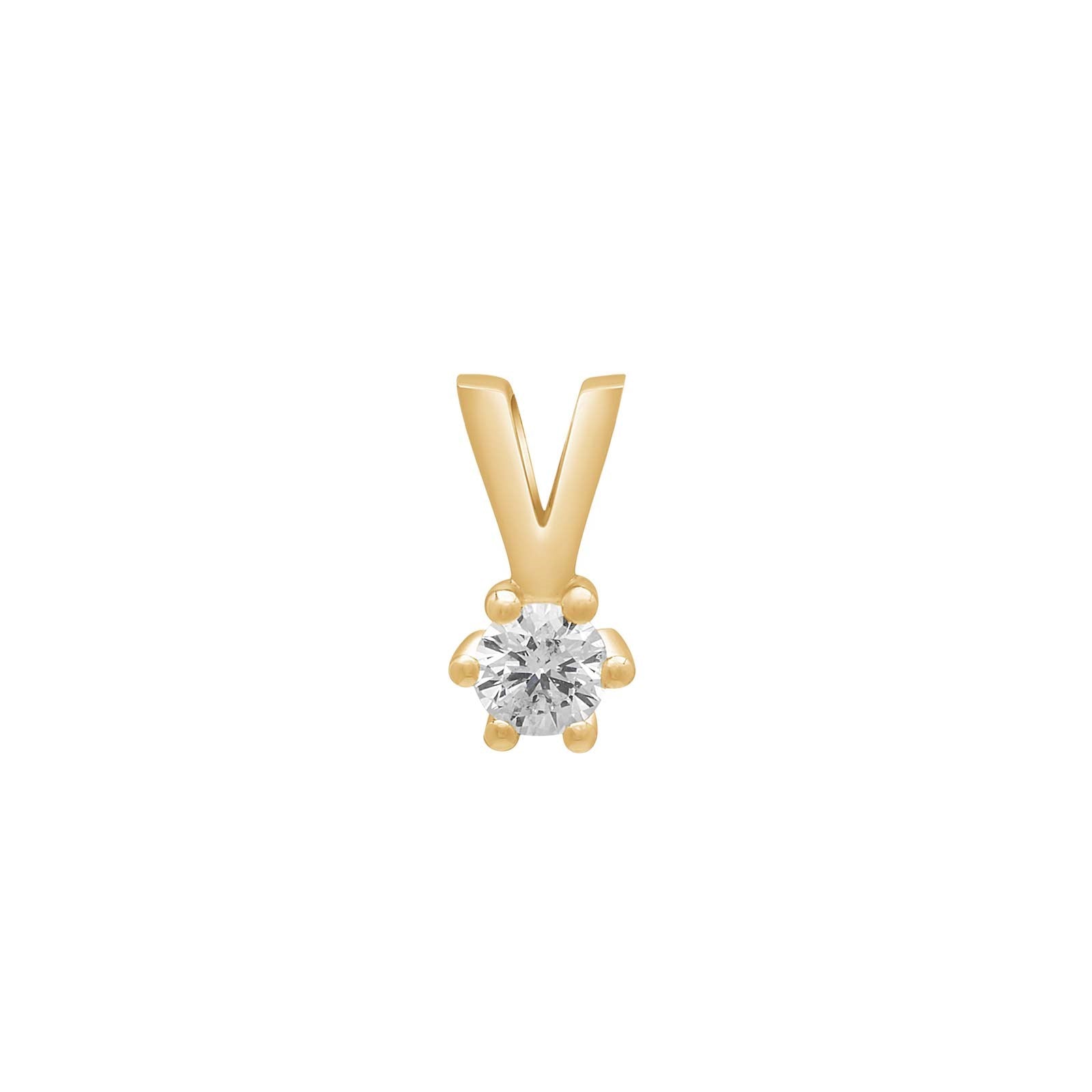 Siersbøl 14ct. Afrodite gold pendant 0.15ct WSI