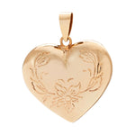 14 kt. Gold Herz mit Gravur 18mm