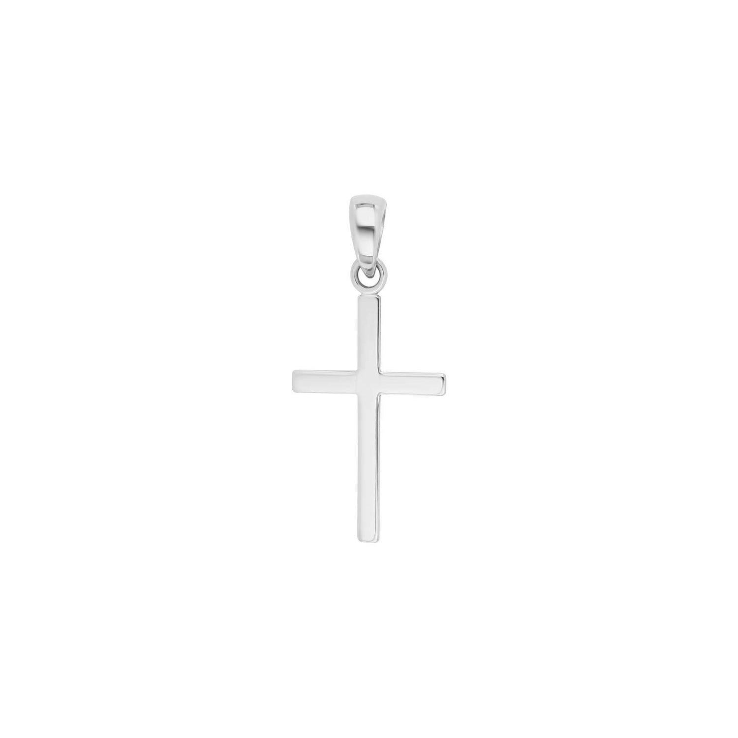 Rhodiniertes Silber kreuz 15mm