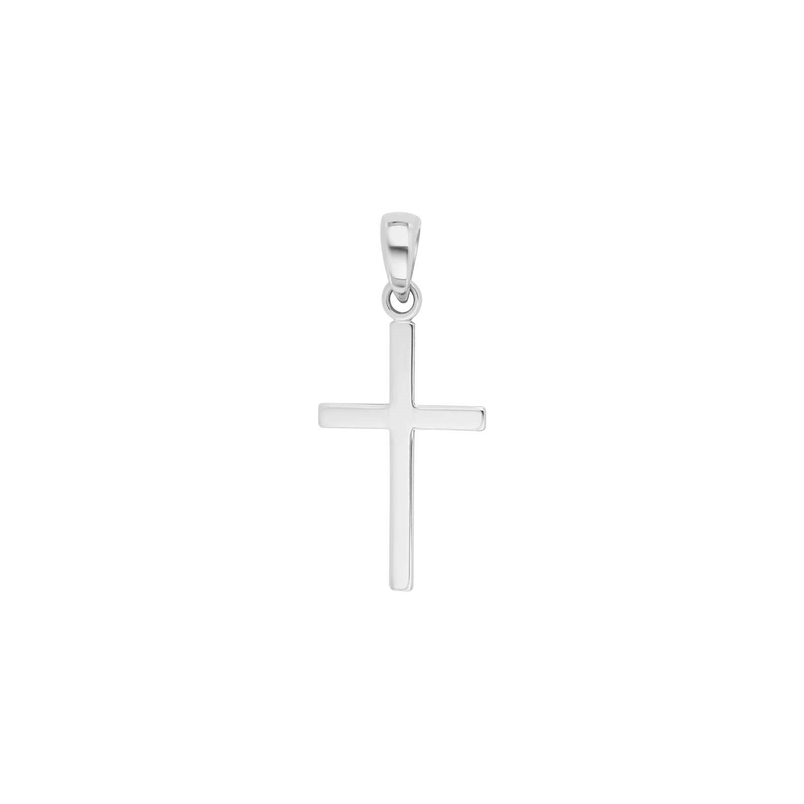Rhodiniertes Silber kreuz 15mm