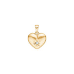 8ct. gold heart w/cz 13mm