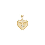 14ct. gold heart w/cz 13mm