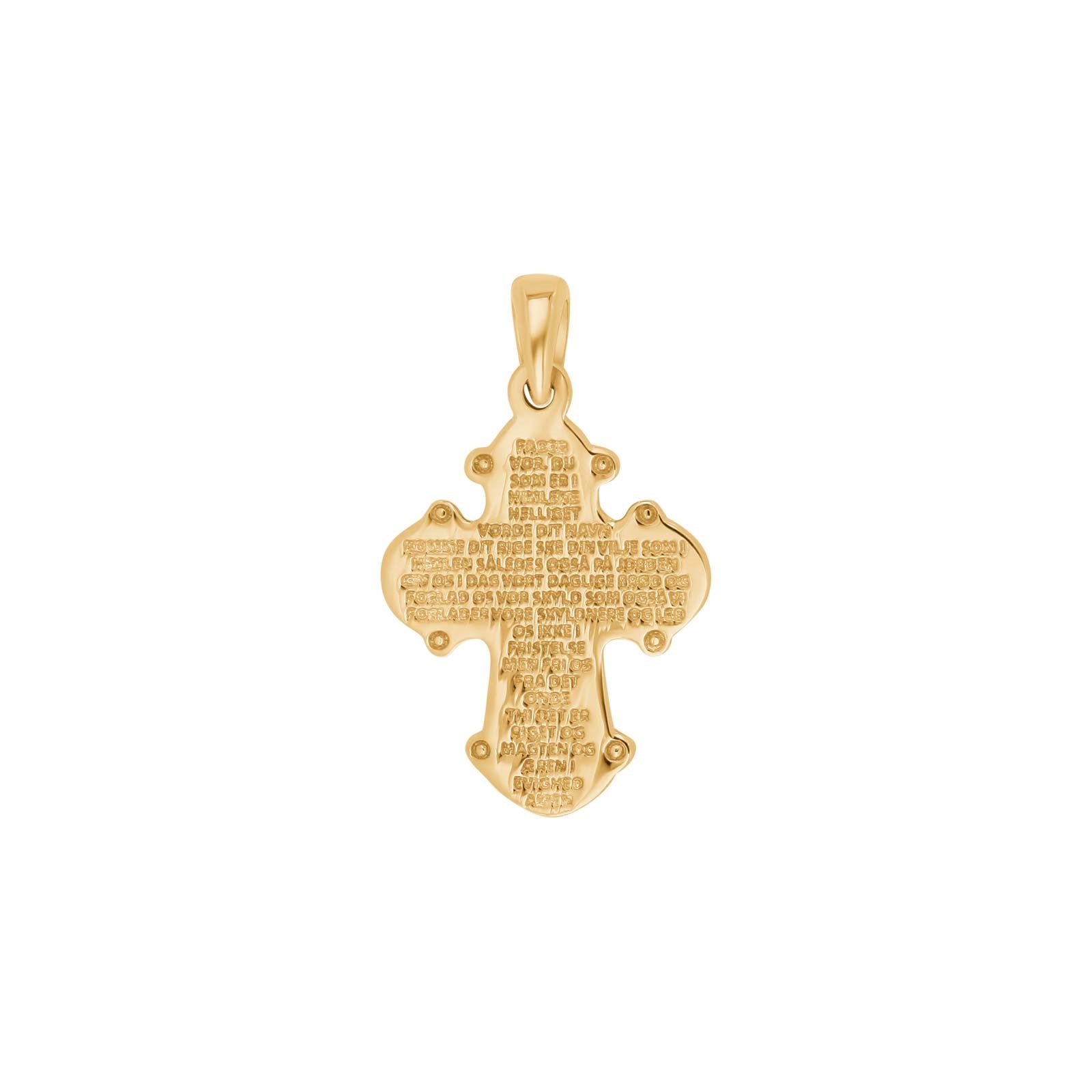 8ct. gold cross w/Lord´s Prayer 18mm