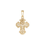 8ct. gold pendant w/Icelandic Lord's Prayer 22mm