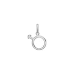 Rhod. silver pendant/charm boy