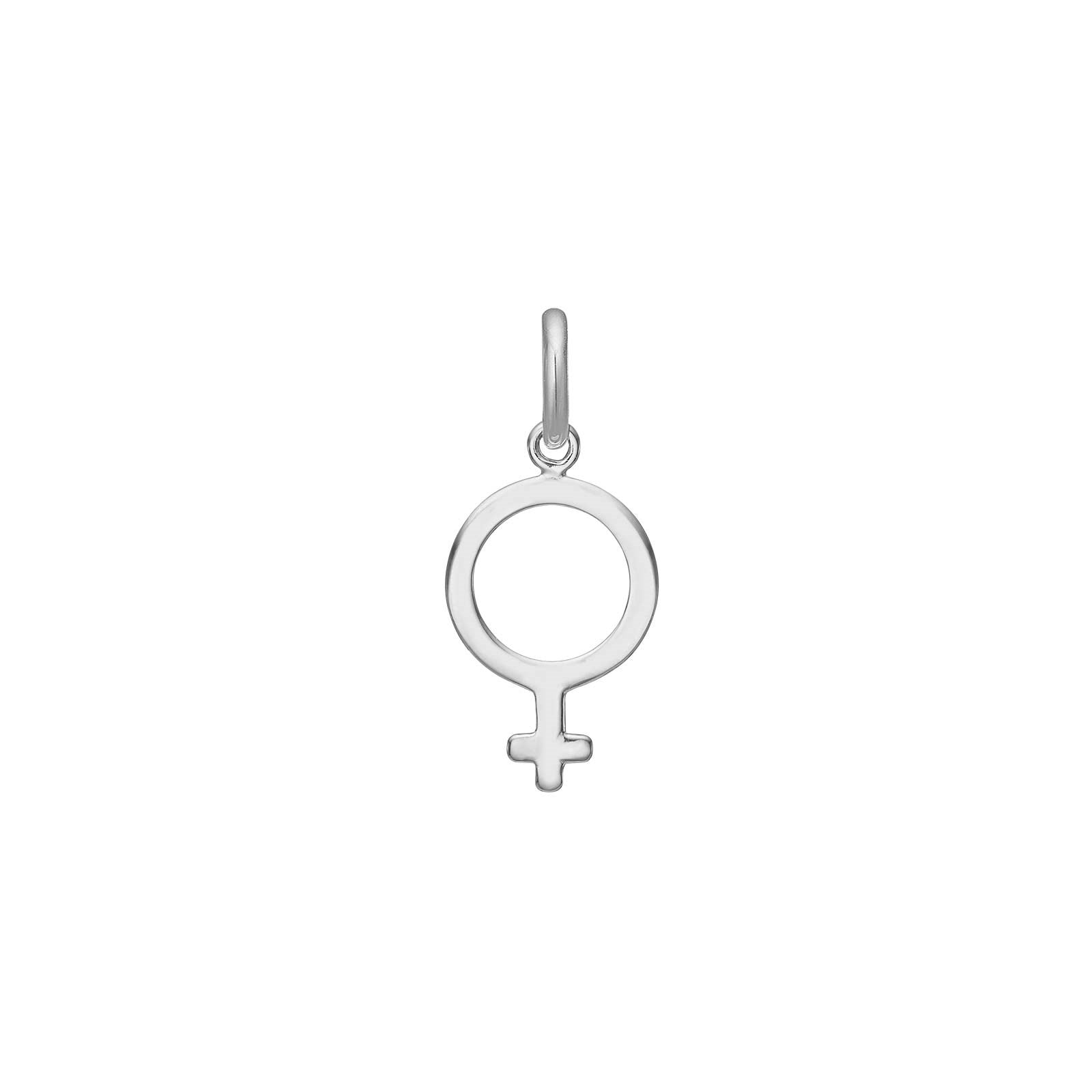 Rhod. silver pendant/charm girl