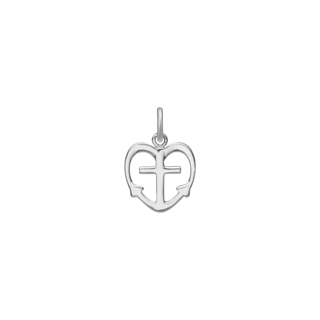 Rhod. Silberhalskette Glaube, Hoffnung und Liebe