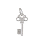 Rod. silver pendant/charm key 19mm