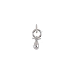 Rhod. silver pendant/charm pacifire