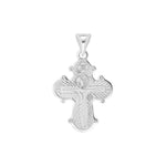 Rhod. silver dagmarkors blank back 24mm