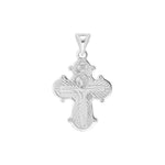 Rhod. Silber Dagmarkreuz blanke Rückseite 21mm