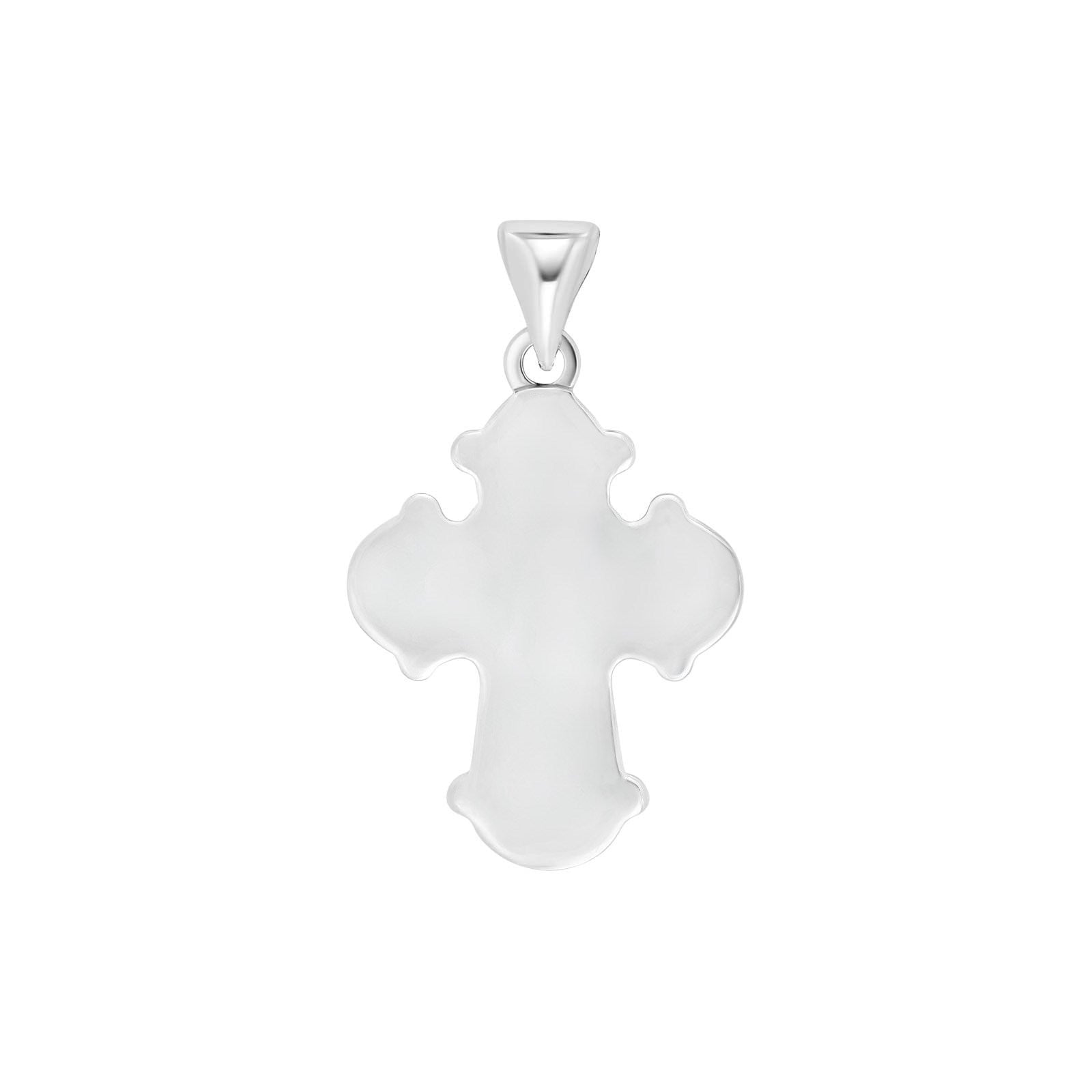 Rhod. silver dagmarkors blank back 21mm