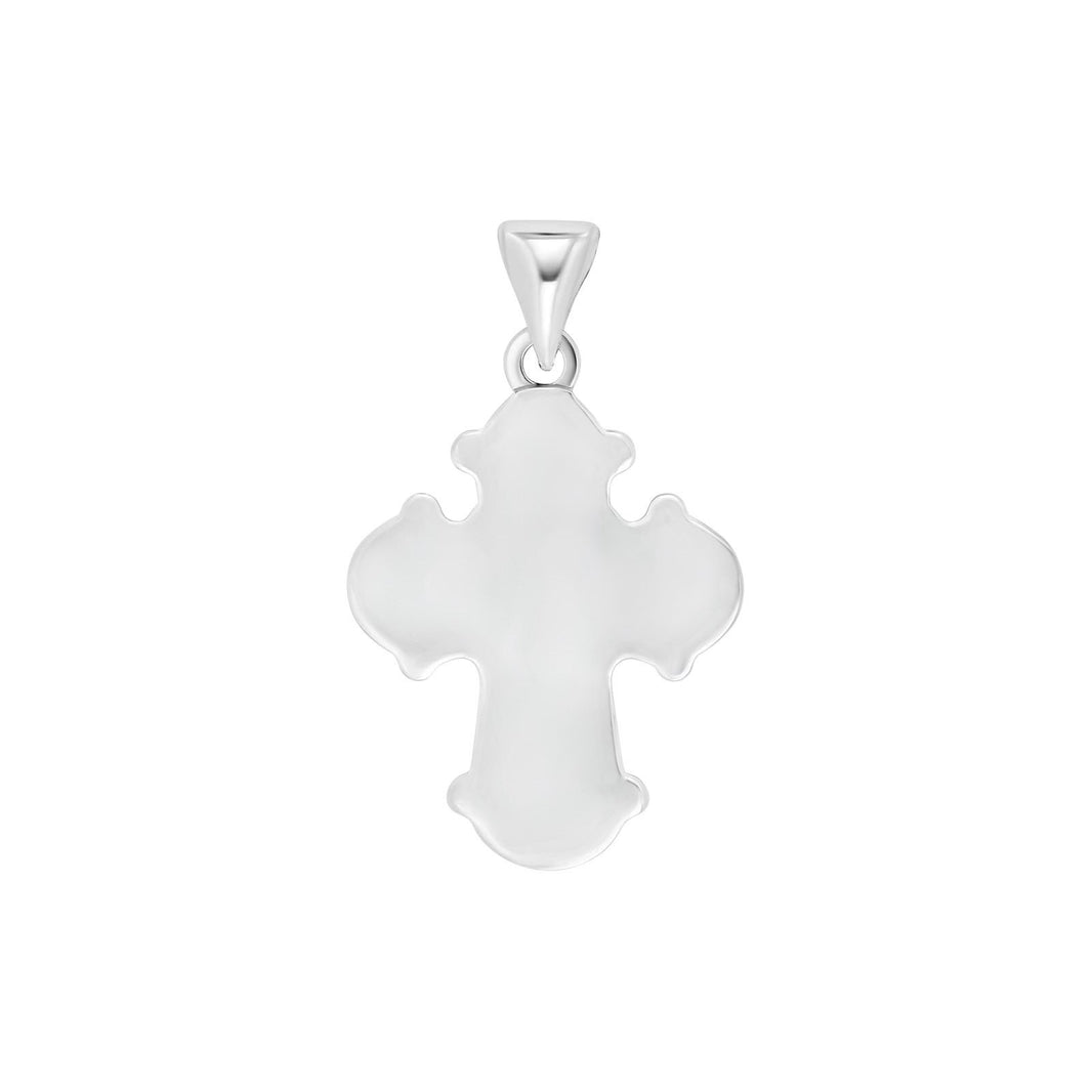 Rhod. silver dagmarkors blank back 21mm