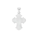 Rhod. sølvdagmarkors m/blank bagside 21mm
