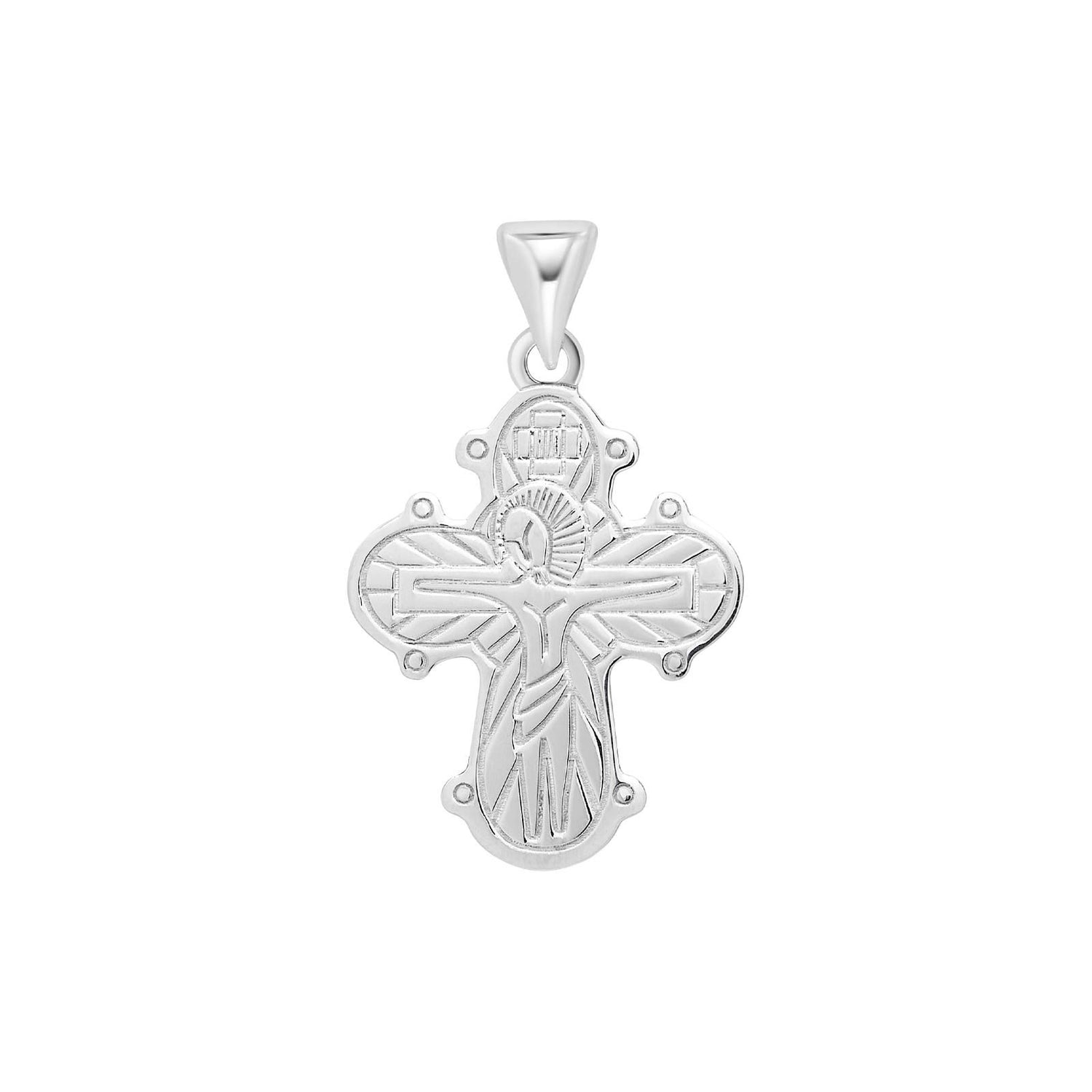 Rhod. silver dagmarkors w/apostles 21mm