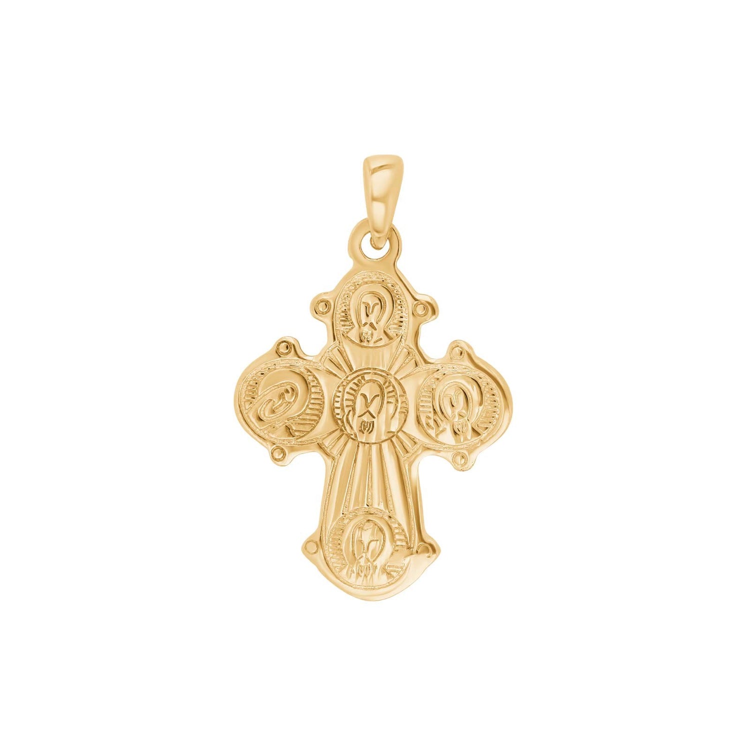 Goldpl. silver dagmarkors w/apostles 21mm