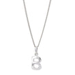 Rod. silver letter 12mm incl. chain