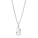 Rod. silver letter 12mm incl. chain
