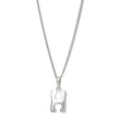 Rod. silver letter 12mm incl. chain