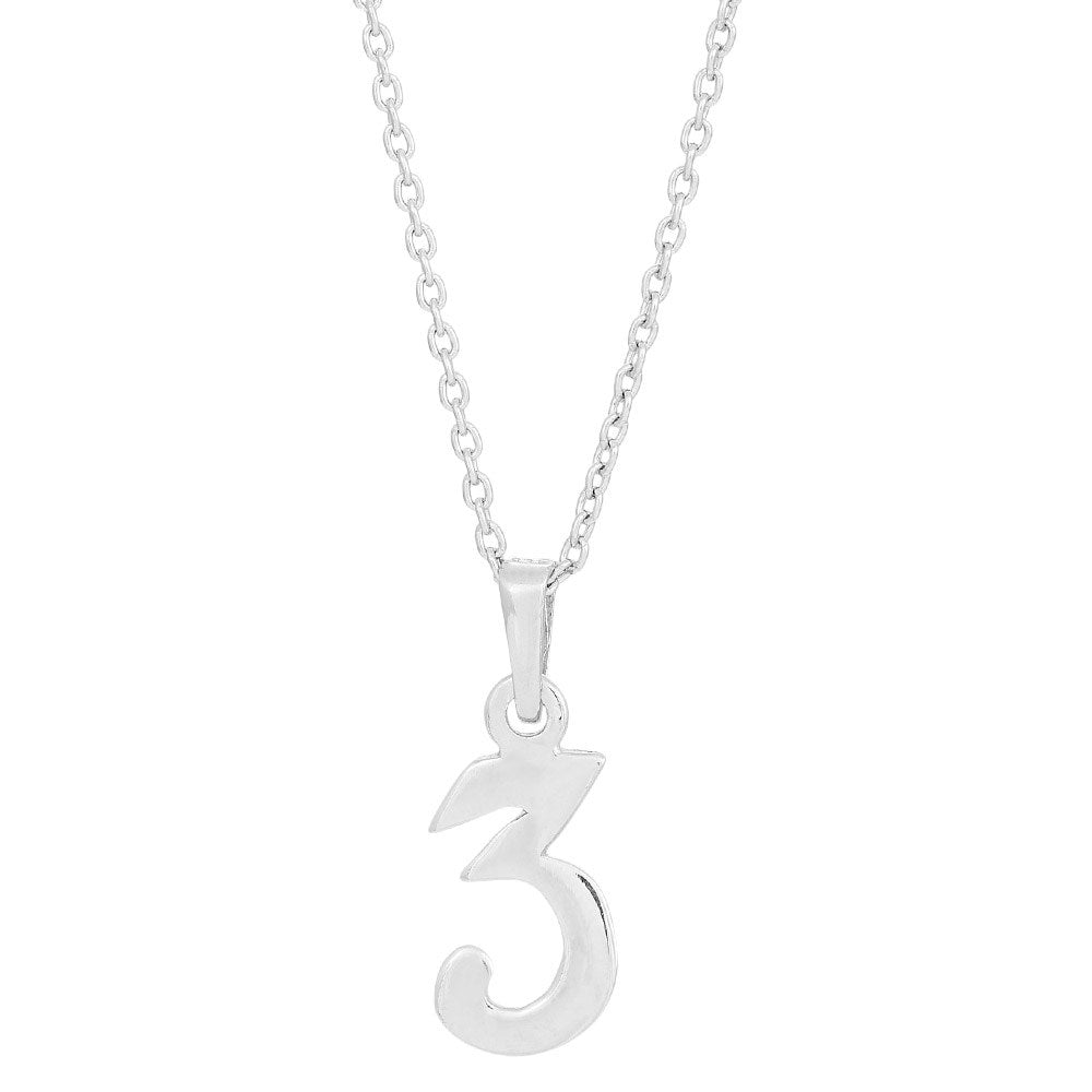 Siersbøl silver rhod. pendant 3 incl. necklace
