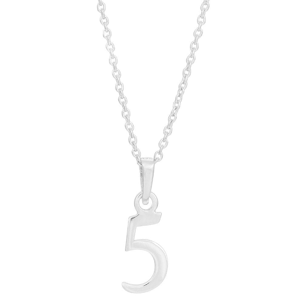 Siersbøl silver rhod. pendant 5 incl. necklace