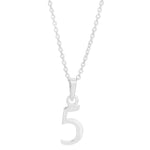 Siersbøl silver rhod. pendant 5 incl. necklace