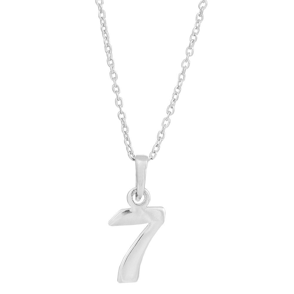 Siersbøl silver rhod. pendant 7 incl. necklace