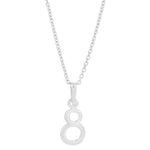 Siersbøl silver rhod. pendant 8 incl. necklace