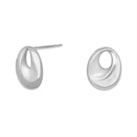 Rhod. silver earrings