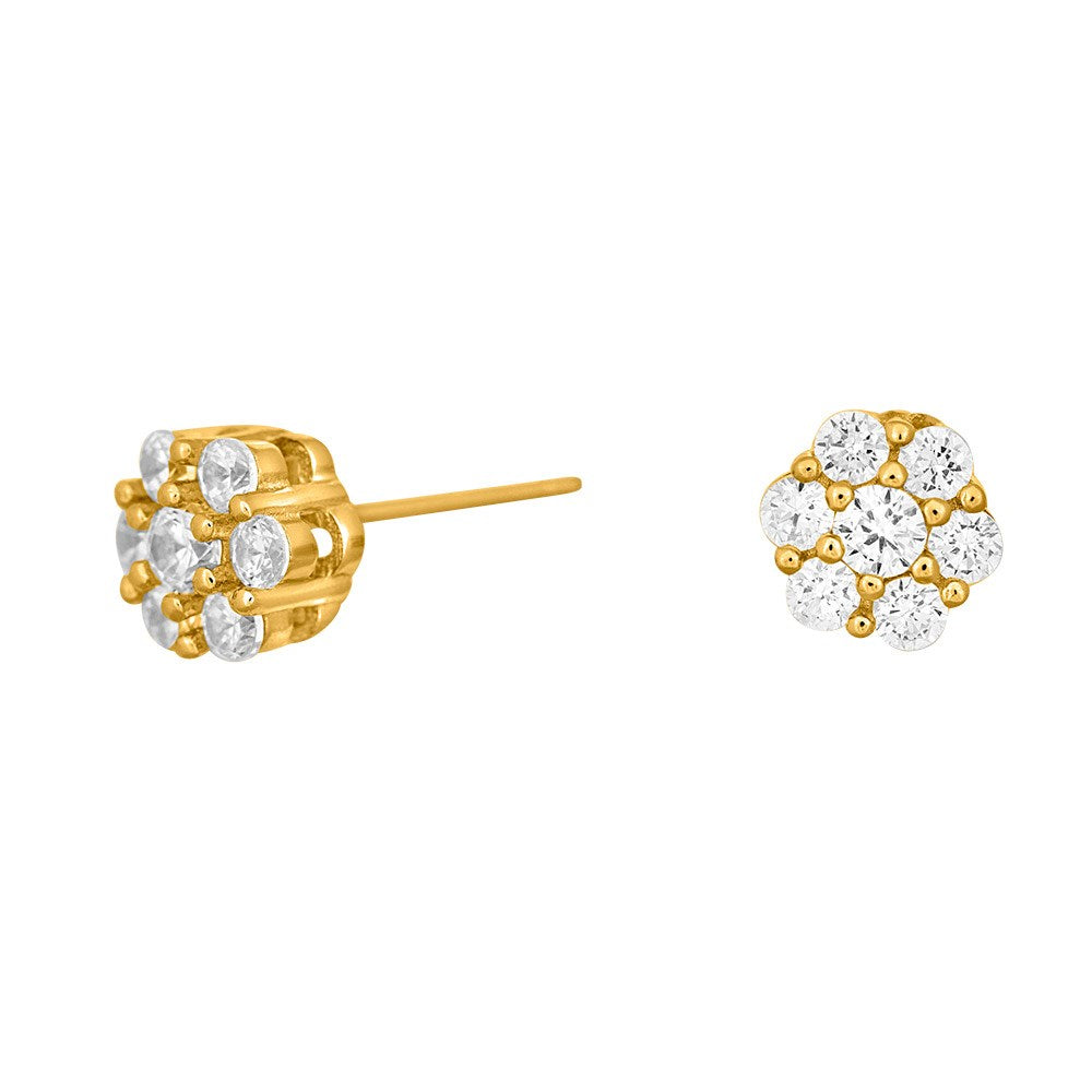 14ct. gold earrings w/dia. 0.23ct W/SI