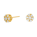 14ct. gold earrings w/dia. 0.23ct W/SI