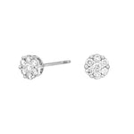 14ct. whitegold earrings w/dia. 0.23ct W/SI