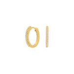 14kt. Goldohrringe m/dia. 0.10ct W/SI